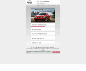 mobilenissan.com: Nissan Dealer Mobile, Daphne, Saraland, Atmore Alabama, offering new and used Nissans, a Nissan Dealer and a Nissan Dealership offer Cars, Trucks and SUVs
Pat Peck Nissan Mobile in Mobile, Daphne, Saraland, Atmore Alabama, Nissan 350Z, Nissan Altima, Nissan Armada, Nissan Frontier, Nissan Maxima, Nissan Murano, Nissan Versa, Nissan Pathfinder, Nissan Quest, Nissan Sentra, Nissan Titan, Nissan Xterra, Nissan 350Zs, Nissan Altimas, Nissan Armadas, Nissan Frontiers, Nissan Maximas, Nissan Muranos, Nissan Pathfinders, Nissan Quests, Nissan Sentras, Nissan Titans, Nissan Xterras