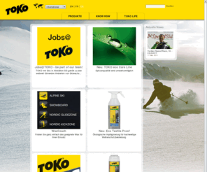 swix-toko.info: TOKO Wax & Care
Toko, innovativ von Anfang an. Seit der Unternehmensgründung ist bei Toko die Entwicklung fortschrittlicher Produkte wesentlicher Bestandteil der Philosophie. Heute ist Toko in den Bereichen Ski-, Textil- und Schuhpflege ein weltweit führendes Unternehmen mit besten Zukunftsaussichten.