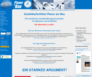 akquisetipp.de: QualitätsZertifikat Planer am Bau, Architekten, Ingenieure, Gütezeichen
QualitätsStandard Planer am Bau: Gütezeichen / Gütesiegel / Qualitätszeichen / Qualitätssiegel / QualitätsZertifikat für Architekten, Ingenieure, Bauplaner, Architekturbüros, Ingenieurbüros