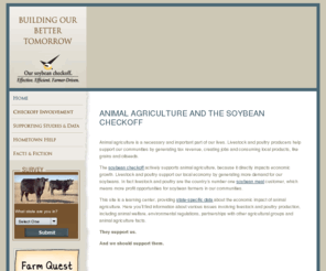 animalag.net: Home
Find out how the soybean checkoff actively supports animal agriculture by generating more demand for soybeans and providing profit opportunities for soybean farmers in our community.