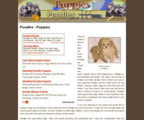 poodles-puppies.com: Poodles
Analysis of the health, selection, and training of puppies, a gallery of pictures, and links of Poodle breeders.