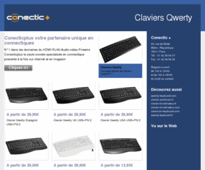 clavier-americain.fr: Clavier-americain.fr - Claviers Qwerty - Conecticplus votre partenaire unique en connectiques
clavier d ordinateur;qwerty keyboard;clavier arabe;clavier anglais vente aussi en boutique 60 rue de malte 75011 PARIS : magasin ouvert du lundi au samedi Tel :0142085407