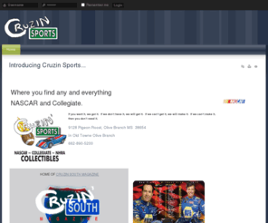 cruzinsports.com: Introducing Cruzin Sports...
Cruzin Sports, where you find any and everything NASCAR and Collegiate.