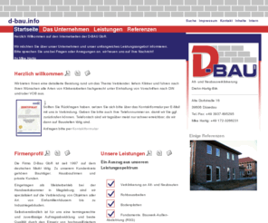 d-bau.info: d-bau.info - Startseite
D-Bau hier wird Ihnen geholfen.