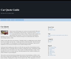 carquoteguide.com: Car Quote
Information on obtaining car quotes online.