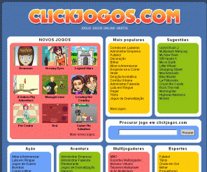 clickjogos.com: Jogos Online Grátis em Clickjogos.com
Todos os dias novos jogos! Jogos de ação, jogos de aventura, jogos de quebra-cabeça, jogos de corridas, jogos para meninas, jogos de esportes, jogos multijogadores e muito mais.