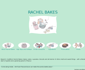 rachelbakes.com: Rachel Bakes
Based in Guildford, Rachel Bakes makes cakes, cupcakes, biscuits and all manner of other small and sweet things - with a liberal dash of sparkle and a great big splosh of flavour.