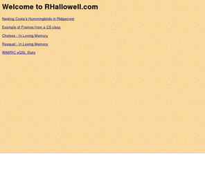 rhallowell.com: Rick Hallowell's Personal Domain
Rick Hallowell's Personal Domain