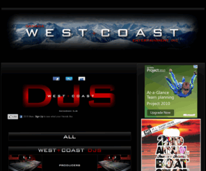 westcoastdjs.ca: West+Coast DJs - Official Site - W E S T + C O A S T
West+Coast DJs - Canadian DJs, The Gorgeous West Coast of Canada is filled with amazing talent, Feel free to browse through some of Canada's very tale