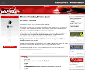 evisor.de: eVisor - Motorrad Promotion und Motorrad Events - Eventsoftware Motorrad
- Video Portal
eVisor ist Partner für Motorrad Promotion,  Motorrad Events und Motorrad Videos