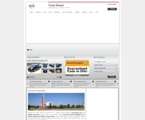 texasnissanofgrapevine.com: Dallas Nissan Dealer | New Car & Used Cars Dealership | Service Parts Dallas
Dallas & Fort Worth Nissan Dealer located in Grapevine | Large New & Used Inventory | Test Drive A Nissan Today & Receive Incentives, Rebates & Special Low Prices