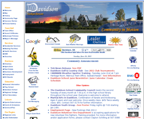 townofdavidson.com: Our Community Page - Davidson, Saskatchewan
