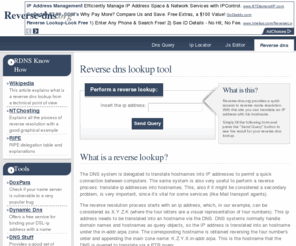 reverse-dns.org: Reverse Dns Lookup online tool
This system let you perform any dns lookup you want: check online the results of dns queries and verify that your settings are OK