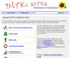 dltk-kids.com: DLTK's Printable Crafts for Kids
Fun children's crafts, including printable craft templates, for preschool, kindergarten and elementary school kids.