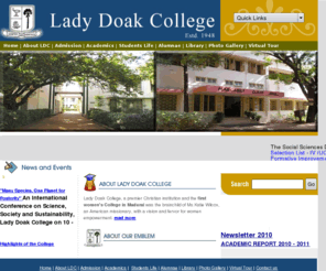 ladydoak.org: Welcome to Lady Doak College, Madurai, India.
