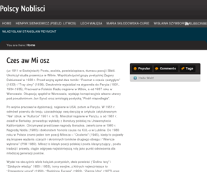 polscy-noblisci-pl.com: Polscy nobliści
Strona prezentuje sylwetki dotychczasowych laureatów Nagrody Nobla pochodzących z Polski.