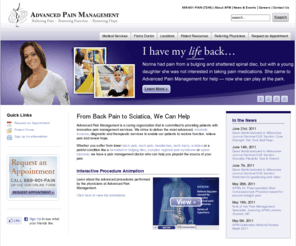 relievepainrenewhope.com: Back Pain Relief & Pain Management Doctors | Advanced Pain Management
Advanced Pain Management is a group of highly trained physicians offering minimally invasive treatments to help you reduce your pain. 888-901-PAIN(7246).