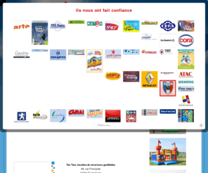 timtam-location.com: Location de structures gonflables et jeux d'animation - Tim Tam Location
Tim Tam vous propose la location de ses structures gonflables, espaces de jeux, jeux d'animations, parcours aventure, châteaux gonflables, sumos, polochons, toboggans, animations mécaniques et bien d'autres.