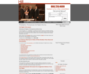 civilrightsclaim.com: Philadelphia Civil Rights Lawyer Pennsylvania | Civil Rights Law Attorney PA
Philadelphia PA Civil Rights Trial Lawyer - Pennsylvania Civil Rights Law Attorneys. Experienced civil rights trial lawyers for plaintiffs. We represent victims of police brutality, prisoner neglect, wrongful death, sexual harassment, sexual discrimination, and age and sexual orientation discrimination, wrongful termination and all other civil rights issues.