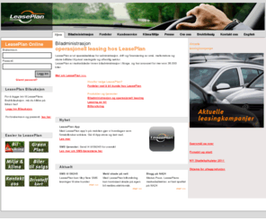 leaseplan.no: Leasing | Biladministrasjon | Operasjonell leasing | LeasePlan - verdens ledende selskap innen biladministrasjon
LeasePlan er et spesialselskap for biladministrasjon, drift og finansiering av små, mellomstore og store bilflåter til offentlig sektor og privat næringsliv.