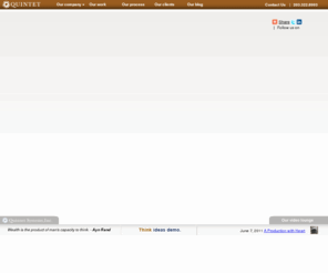 qsireview.com: Digital Marketing Agency | Website, Video, Flash Production | Stamford CT
Quintet provides creative design, strategic marketing for b2b and b2c companies.