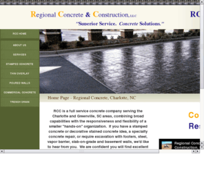 regionalconcrete.info: Regional Concrete & Construction, LLC
A full service concrete company serving Charlotte, NC and surrounding areas.