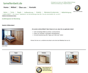 vonlirs.com: Lamellenbett.de - Designmöbel aus Birken- und Buchenholz
Lamellenbett.de - Designmöbel aus Birken- und Buchenholz