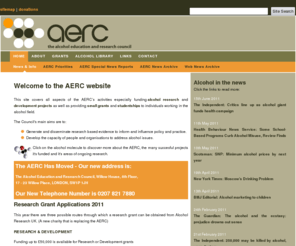 aerc.org.uk: The Alcohol Education and Research Council - AERC
The AERC administers the Alcohol Education and Research Fund. This Fund finances projects within the United Kingdom for education and research on alcohol related issues.