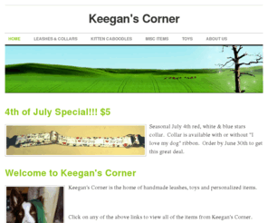 keeganscorner.com: Keegan's Corner - Home
Custom Leashes Collars