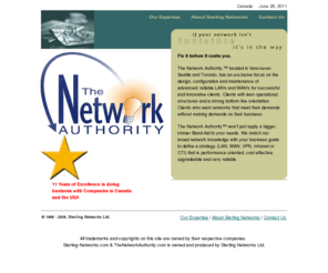 thenetworkauthority.com: Networks - LAN, WAN, SAN, VPN design and documentation from The Network Authority, part of Sterling Networks.
Networks - LAN, WAN, SAN, VPN design and documentation, maintenance and service.