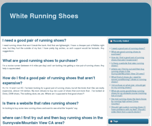 whiterunningshoes.net: White Running Shoes, Largest Selection of Running Shoes, Reviews & Sales
White Running Shoes: We have the largest selection of running shoes, reviews & sales