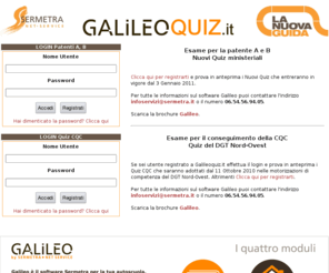 galileoquiz.it: Galileoquiz.it
Portale per le esercitazioni online gratuite sui Nuovi Quiz ministeriali per le patenti A e B e Quiz CQC.