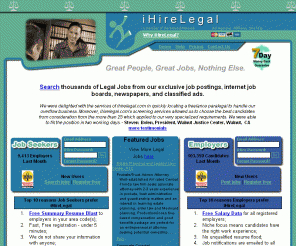 ihirelegal.com: Legal Jobs at iHireLegal
Find all legal jobs at iHireLegal.com. Every legal job available.