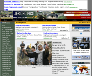 jerichopost.com: Jericho Post
Jericho Post from the most comprehensive global news network on the internet. International News and analysis on current events, refugees, terrorism and more. Searchable news in 44 languages from WorldNews Network and Archive