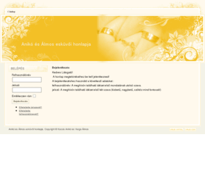 aniko-almos.com: Köszöntünk az esküvői honlapunkon!
Kocsis Anikó és Varga Álmos esküvői honlapja. Anikó és Álmos esküvője.