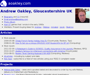 aoakley.com: Gloucestershire UK - Andrew Oakley
Gloucestershire UK