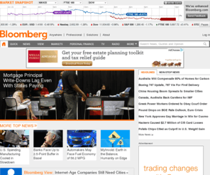 bloom-berg.com: Bloomberg - Business & Financial News, Breaking News Headlines
Bloomberg is a premier site for updated business news and financial information. It delivers international breaking news, stock market data and personal finance advice from leading experts.