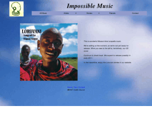 lorovani.com: Loruvani Songs of the Maasai Steppe
This is wonderful Maasai tribal acapella music.  We're editing, hand in hand with Sound Vocabulary, at the moment, so we're not yet ready for release. What you see to the left is, tentatively, our CD cover.  Continue to check back. We expect to release in the United States in mid-2010.