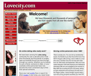 lovecity.com: Free Personals & Online Dating
Lovecity.com online dating & personals site - helping singles since 1996. Browse our personals free!