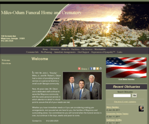 milesodumfuneralhome.com: Miles-Odum Funeral Home and Crematory : Waycross, Georgia (GA)
Miles-Odum Funeral Home and Crematory provides complete funeral services to the local community.