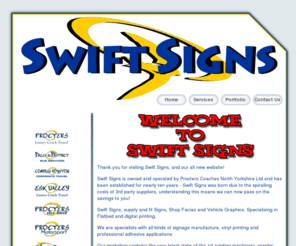 swift-signs.co.uk: Swift Signs - Sign Design, Print and Manufacturer
Swift Signs, supply and fit Signs, Shop Facias and Vehicle Graphics. Specialising in flatbed and digital printing. 