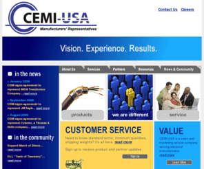 thecemi.com: CEMI-USA  -
Cappo Electrical Marketing Incorporated, CEMI is a sales and marketing service company serving electrical manufacturers. The business is headquartered in Mandeville, LA and has expansion offices in Jackson, MS and Baton Rouge, LA. The company offers a wide range of sales and marketing services as well as consulting for distributors and manufacturers.