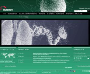 actelionuk.com: Actelion - Together we innovate
Actelion Pharmaceuticals Ltd is a biopharmaceutical company, that focuses on the discovery, development and commercialization of innovative treatments to serve high unmet medical needs.