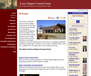 evansskipperfh.com: Evans-Skipper Funeral Home : Donalsonville, Georgia (GA)
Evans-Skipper Funeral Home : Our Family Serving Your Family Since 1938