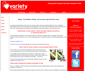 variety.org.nz: Variety - The Childrens Charity - Home Page
Variety - The Children's Charity provides support and assistance to sick, disabled and disadvantaged New Zealand children under the age of 18 years.