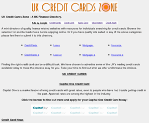 uk-credit-cards-zone.co.uk: UK Credit Cards Zone - Finance Directory
