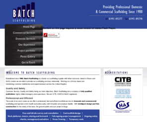batchscaffolding.co.uk: Batch Scaffolding are specialist scaffolding contractors supplying and erecting scaffolding for the domestic and commercial industries
Batch Scaffolding have been supplying and erecting scaffolding for the commercial and domestic industries since 1980, our scaffold contractors are highly trained, experienced and qualified.