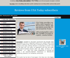 usatodaynewspaper.info: usa today subscription | usa today newspaper | usa today : Reviews
usa today newspaper readers share their views: buying a usa today subscription online-what is it like? Which site is best for buying usa today?