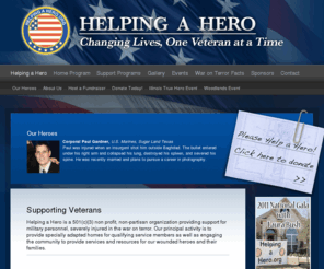 operationhomesforheroes.mobi: Helping a Hero - Helping American Veterans
Helping A Hero is a non-profit, non-partisan organization created to fund programs and services for severely injured military personnel and their families. Helping a Hero is based in Houston Texas.