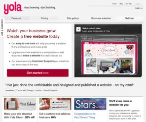 y0la.com: Yola - Make a free website with our free website builder
Make a free website with our free website builder. We offer free hosting and a free website address. Get your business on Google, Yahoo & Bing today.